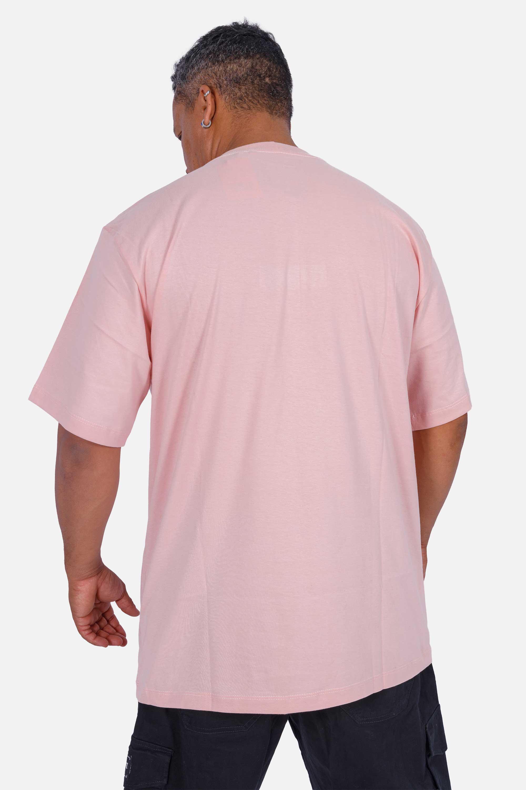 Camiseta Compton Oversized Logo Refletivo Rosa