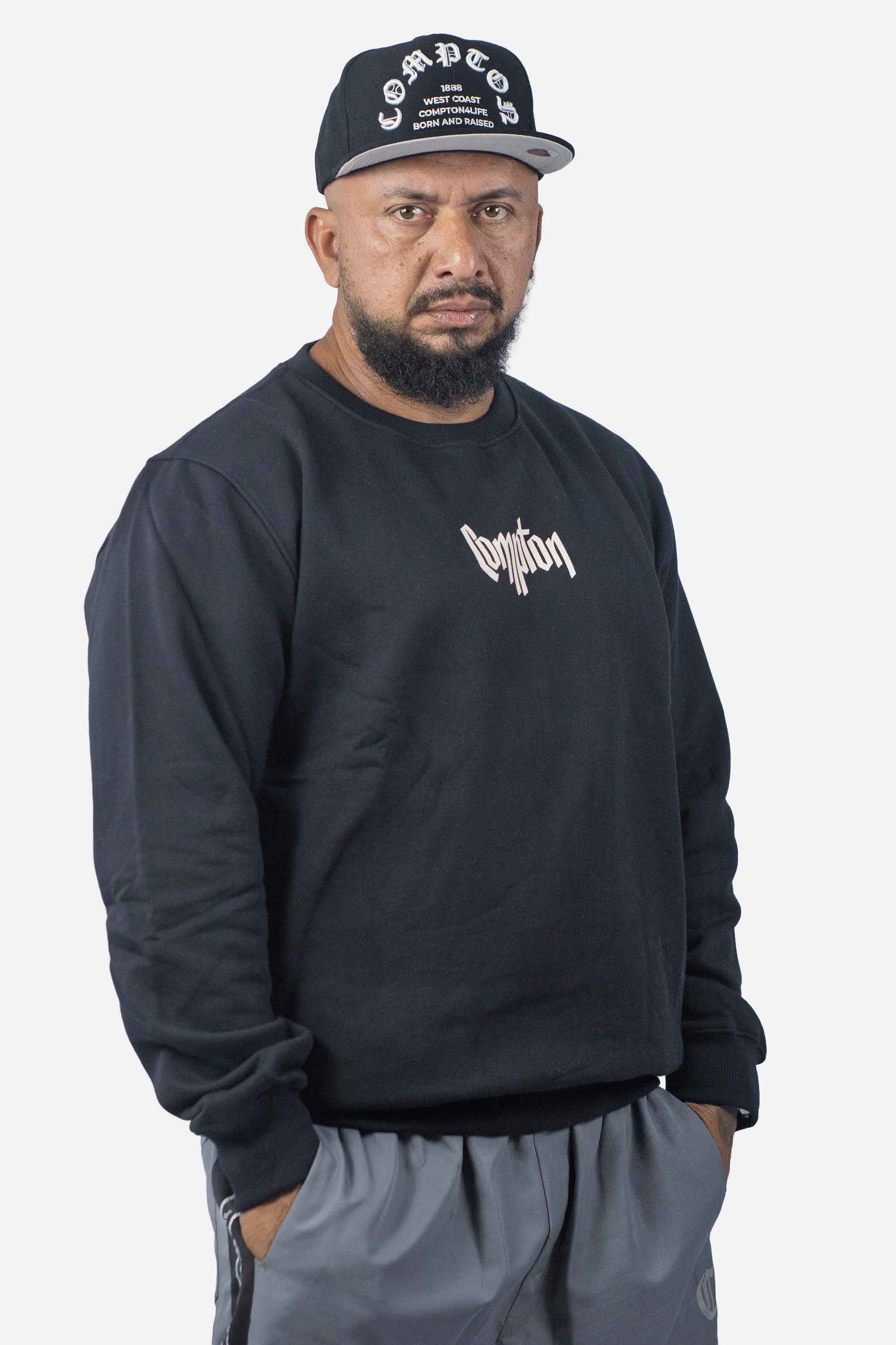 Moletom Compton Careca Gorro Preto