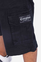Bermuda Cargo Compton Sarja Black Streets Preta