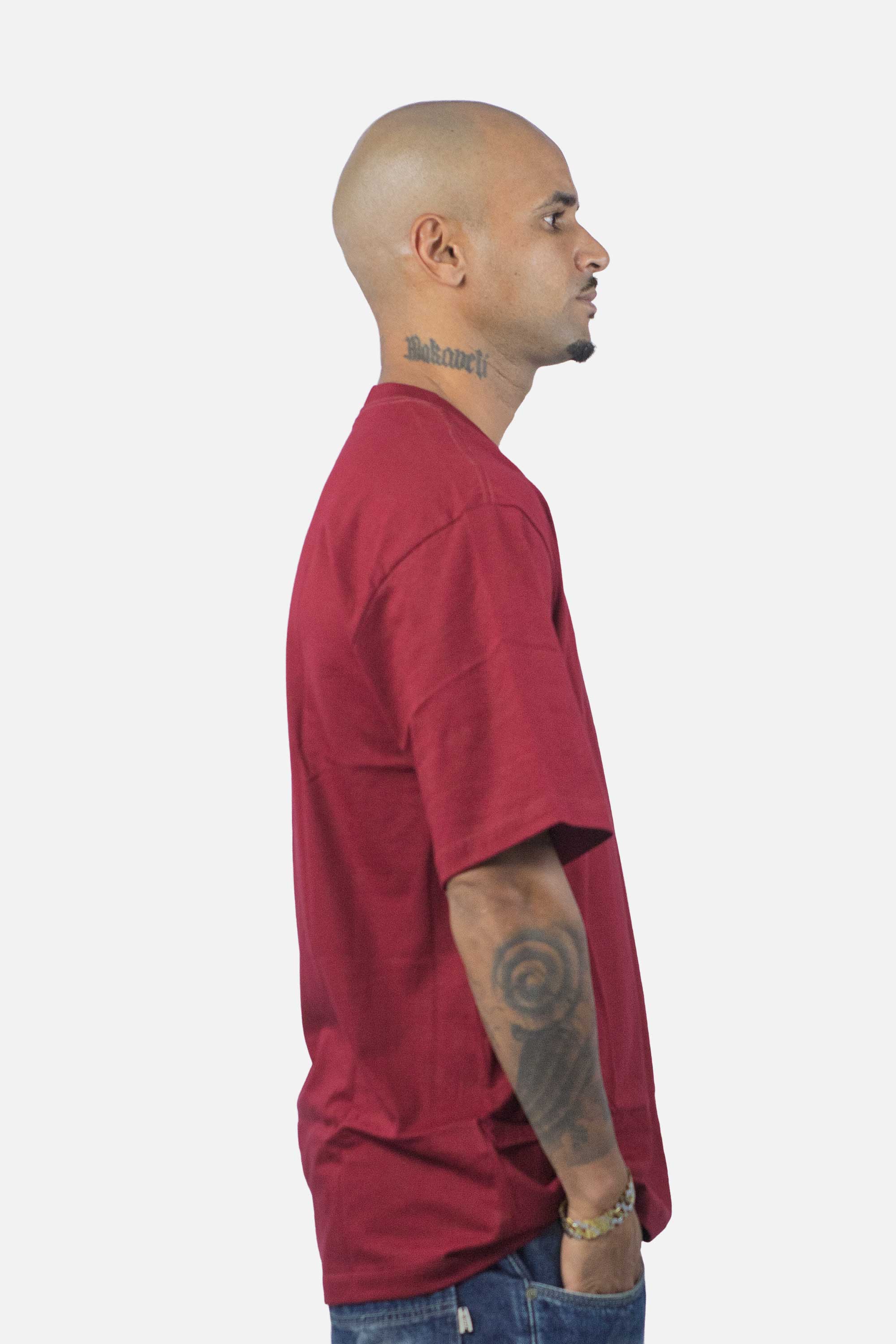 Camiseta Compton Oversized Refletiva Luminous Vinho