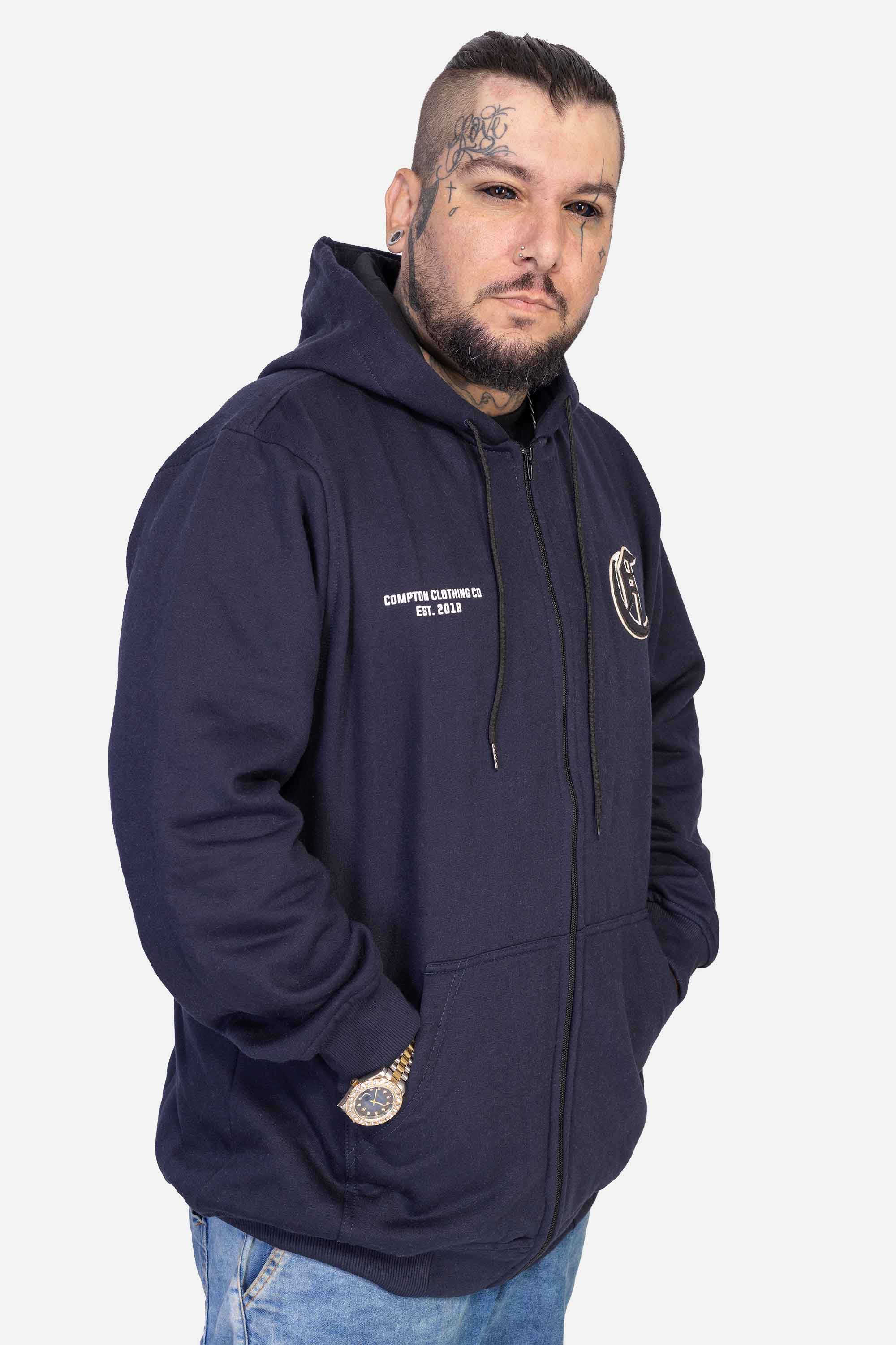 Moletom Compton Canguru Street Rules Azul Marinho