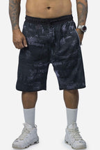Bermuda Compton Full Print Tactel Preta