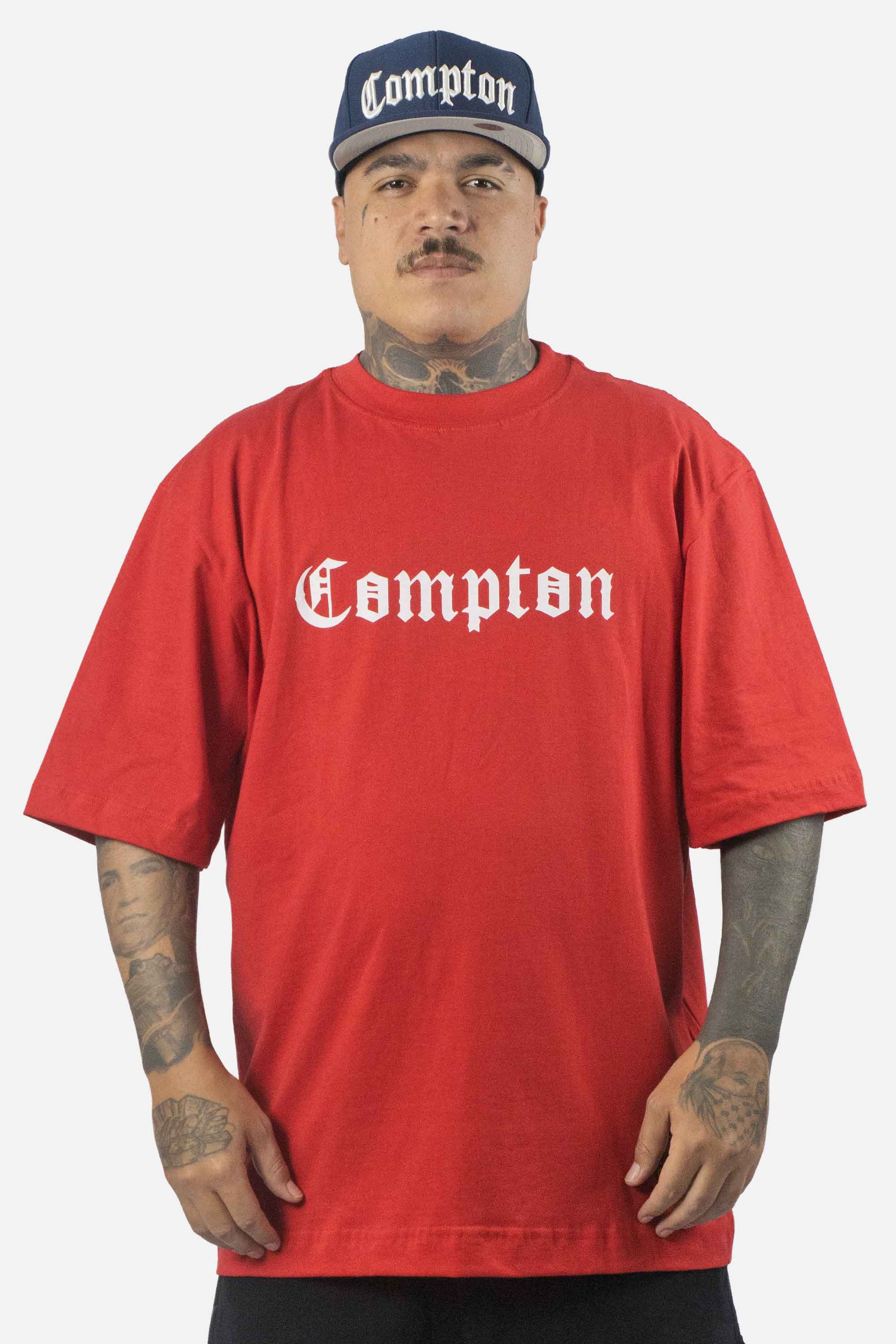 Camiseta Compton Oversized New Logo Furtacor Vermelha