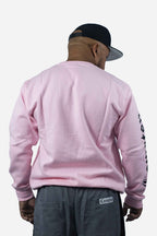 Moletom Compton Careca Logo Rosa