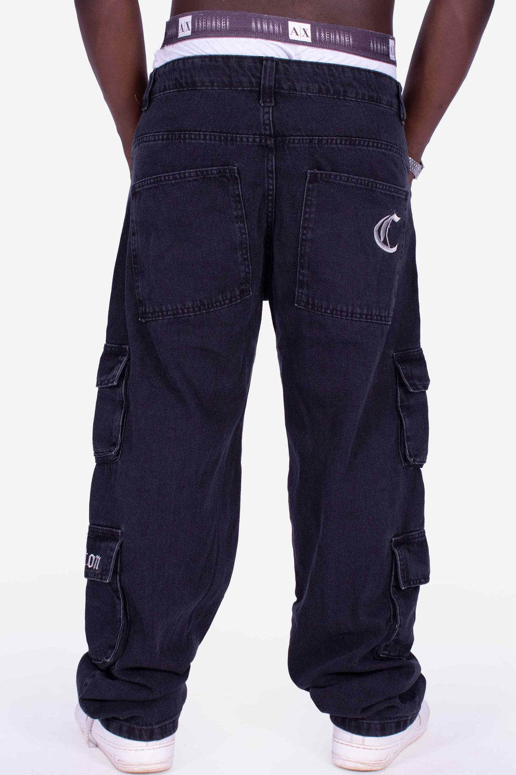 Calça Jeans Cargo Compton Black Four Pocket