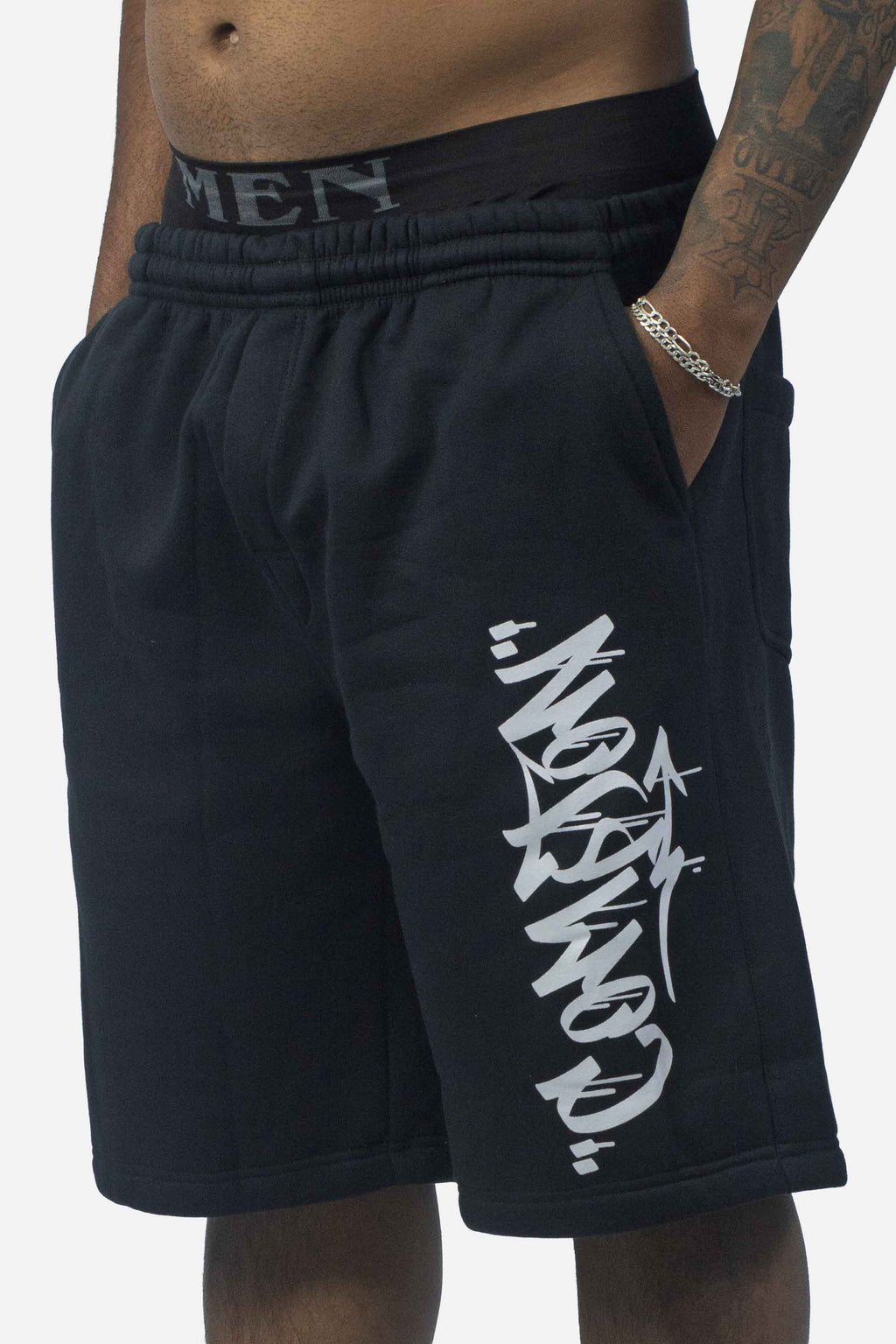 Bermuda Moletom Compton Drop Drained Preta