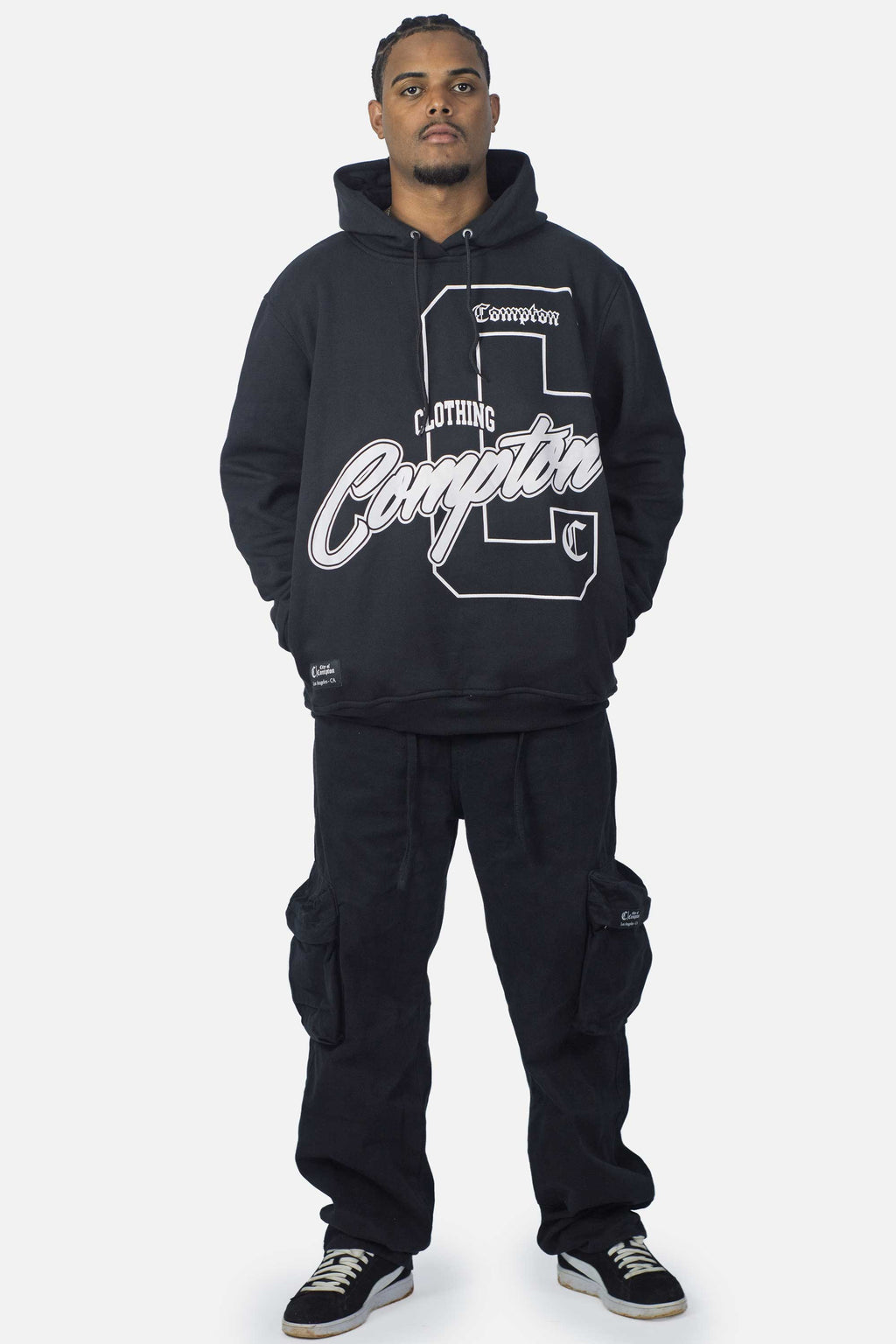 Moletom Compton Canguru Hood Certified Preto