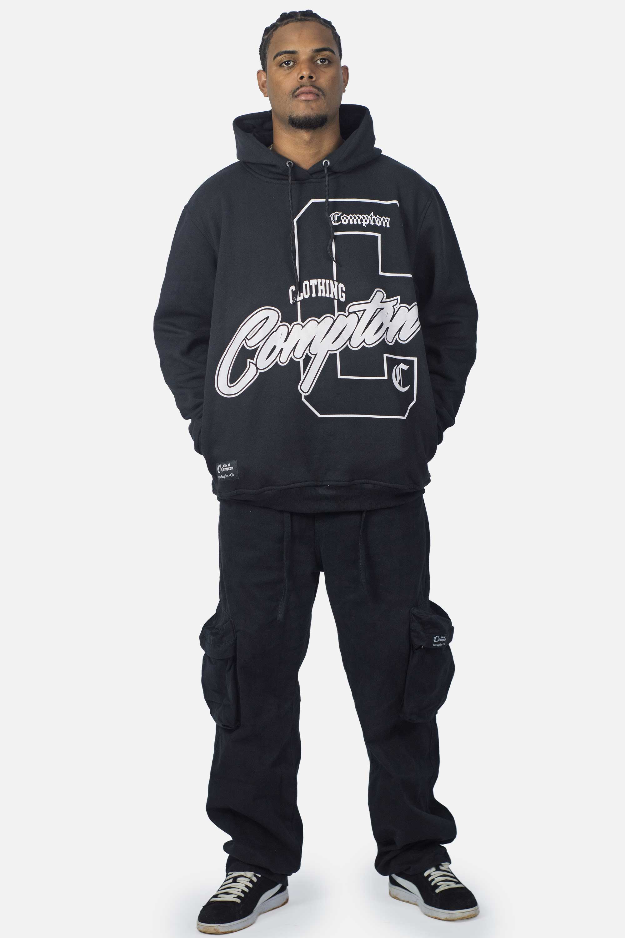 Moletom Compton Canguru Hood Certified Preto