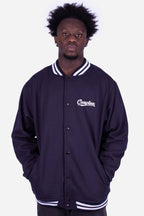 Jaqueta Compton College Bordada Azul Marinho