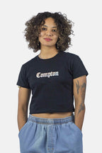 Cropped Compton Logo Holográfico Preto