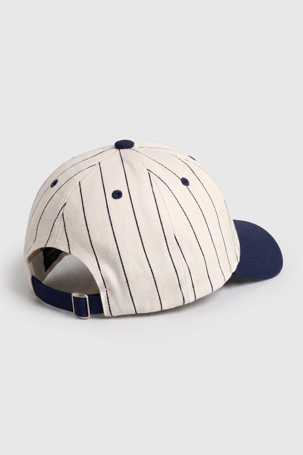 Boné Dad Hat Compton Baseball Pinstripe Azul Logo Bordado