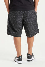 Bermuda Compton Tactel Full Print Blackfile Preta