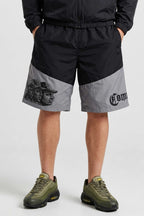 Bermuda Compton Tactel Gangsta Woodcut Preto/Cinza