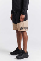 Bermuda Compton Tactel Gangsta Woodcut Preto/Caqui