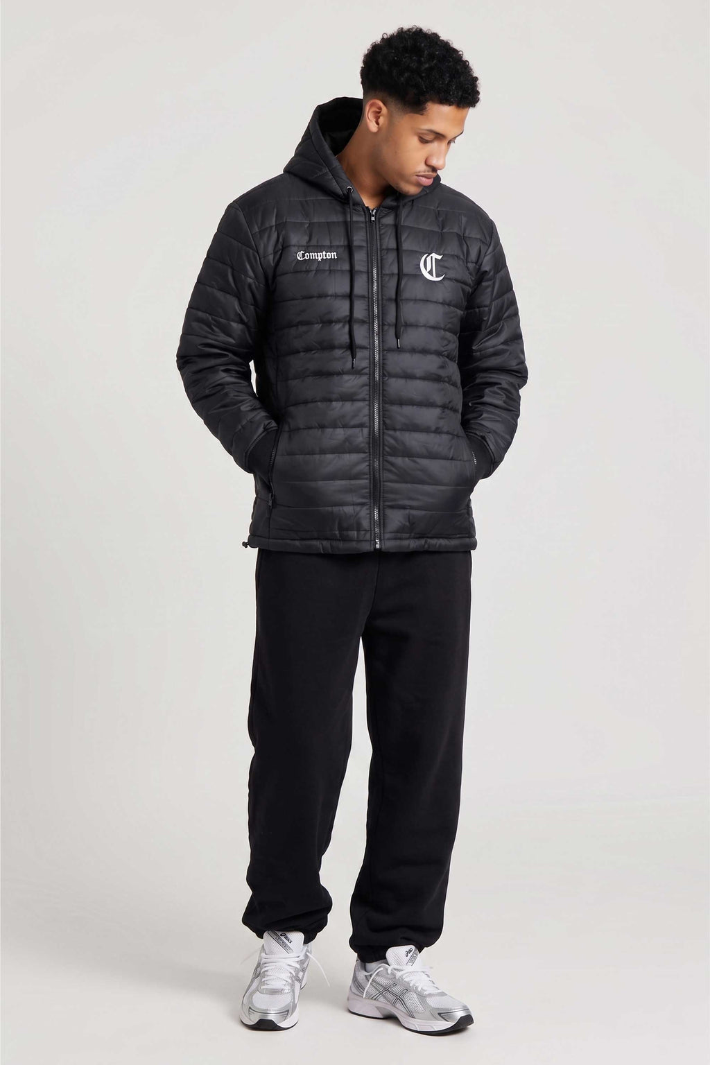 Jaqueta Compton Bobojaco Puffer Bordado Preto