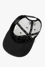 Boné Compton Aba Reta Snapback Logo Pinstripe Cinza