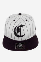 Boné Compton Aba Reta Snapback Logo Pinstripe Cinza