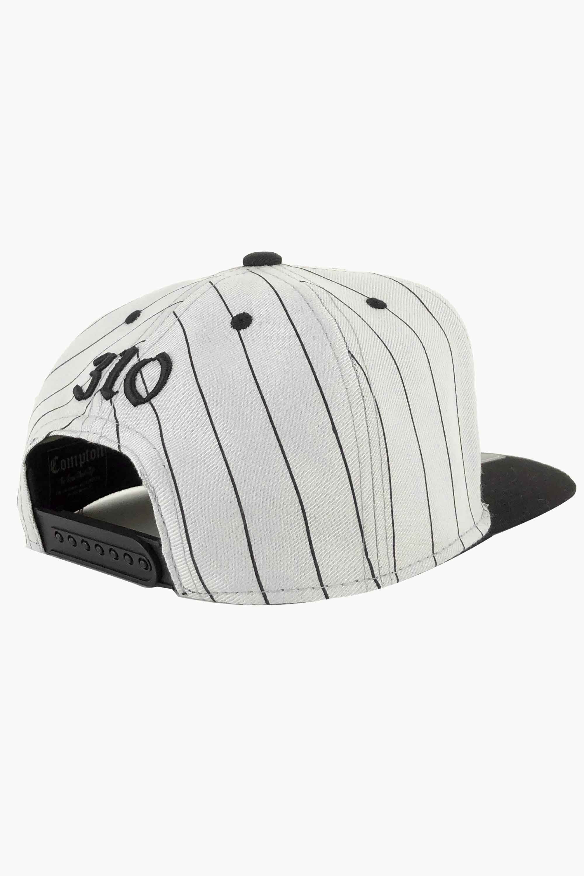 Boné Compton Aba Reta Snapback Urban Pinstripe Cinza