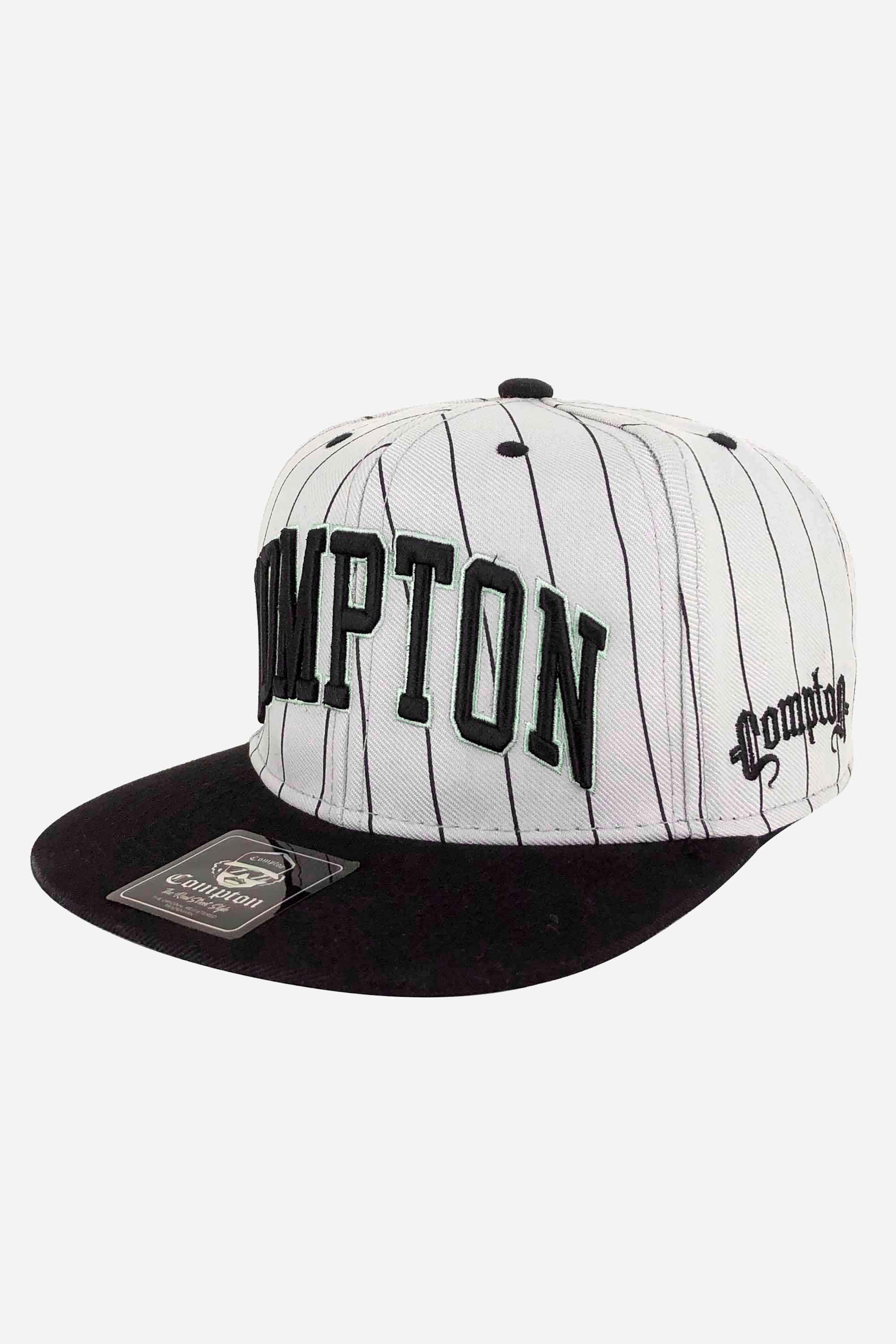 Boné Compton Aba Reta Snapback Urban Pinstripe Cinza