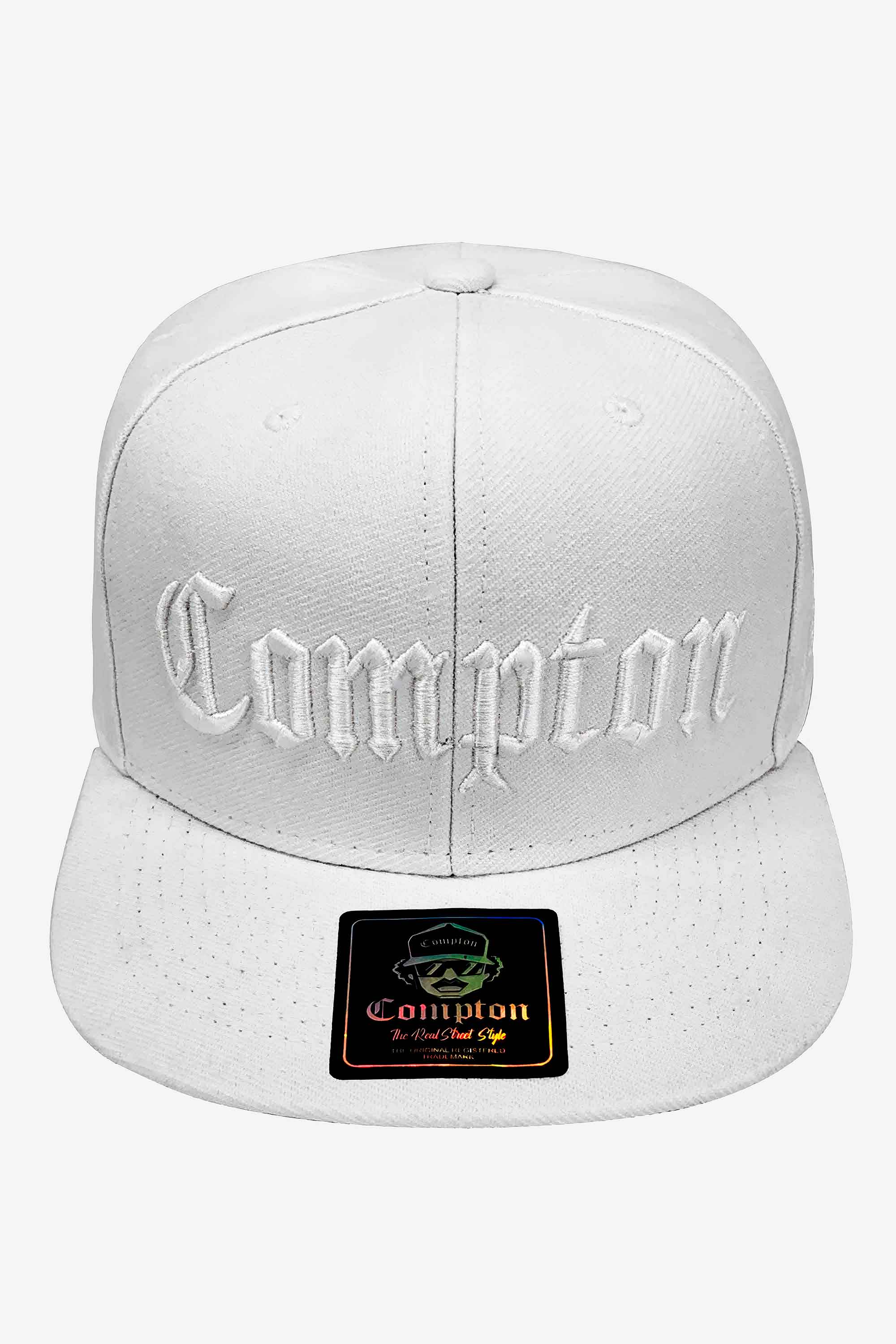 Boné Compton Aba Reta Snapback Classic All White