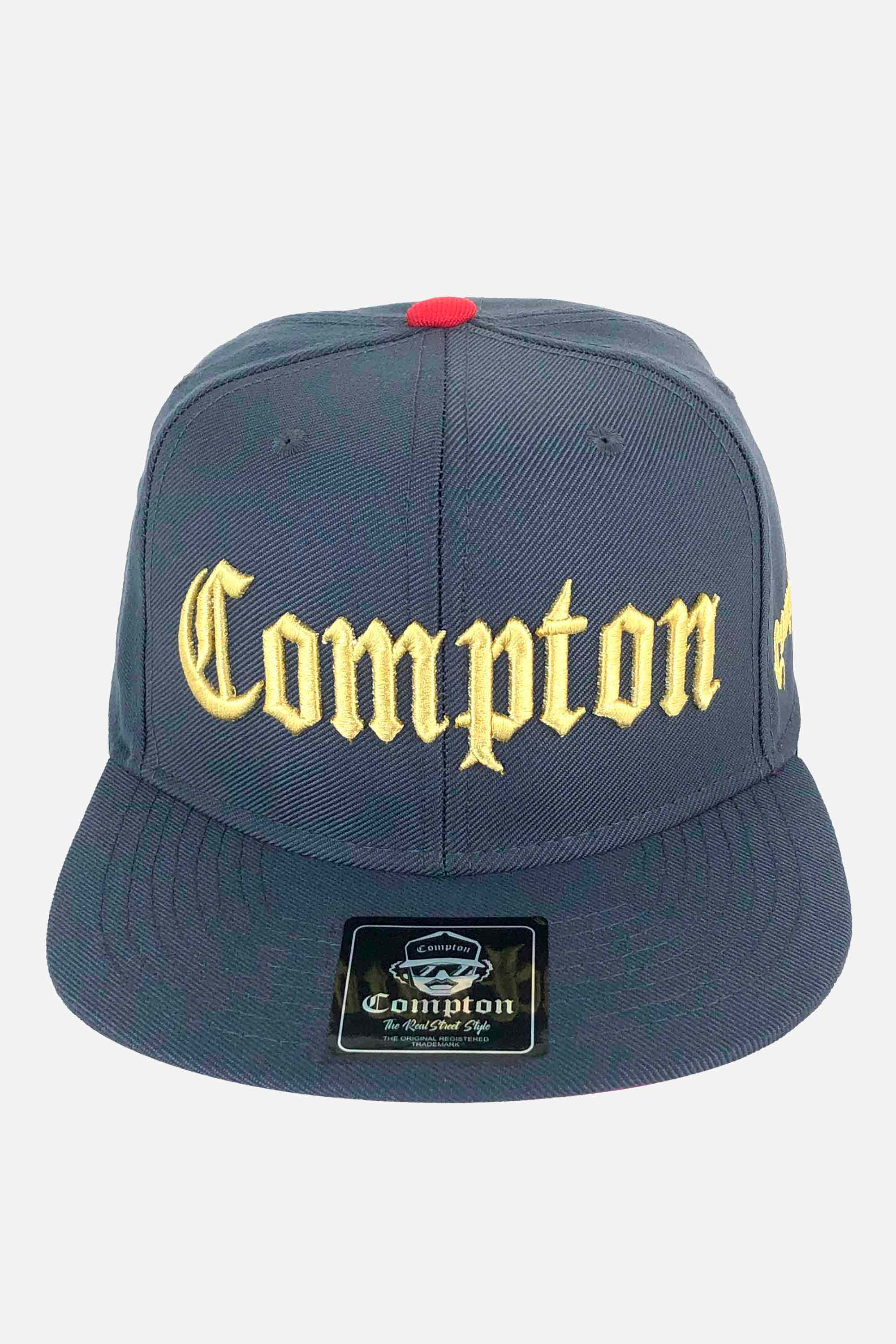 Boné Compton Aba Reta Snapback Classic Cinza
