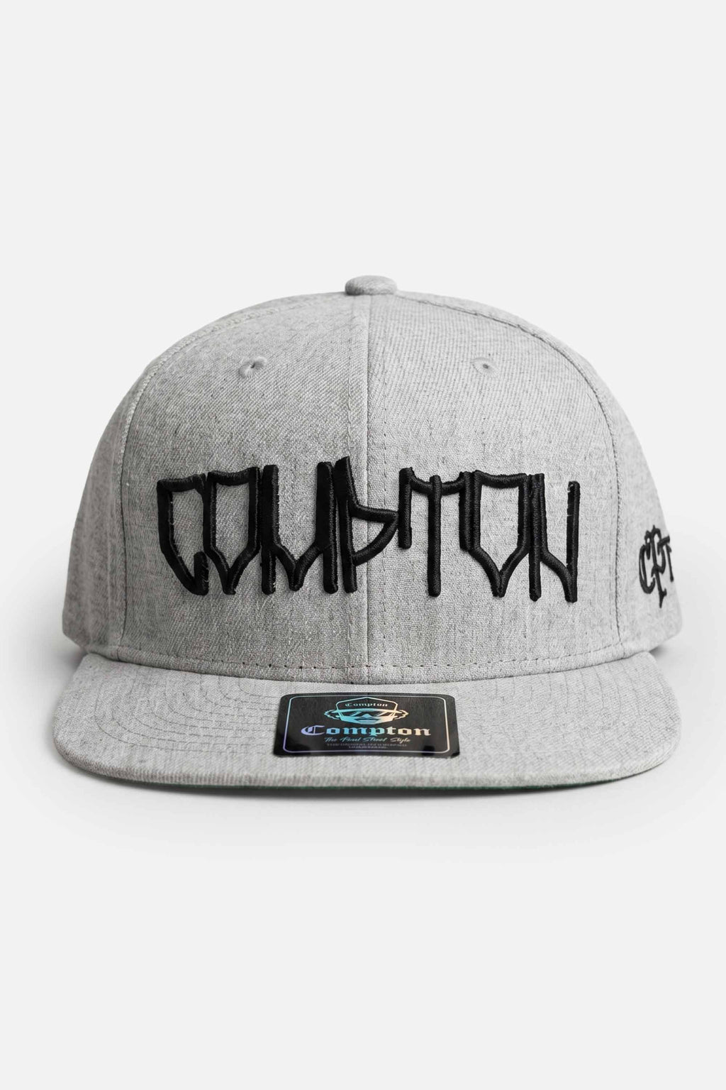 Boné Compton Aba Reta Snapback Graphite Pixo Cinza