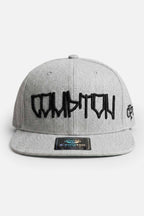 Boné Compton Aba Reta Snapback Graphite Pixo Cinza