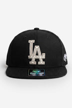 Boné Compton Aba Reta Snapback LA Recorte a Laser Preto