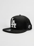 Boné Compton Aba Reta Snapback LA Recorte a Laser Preto