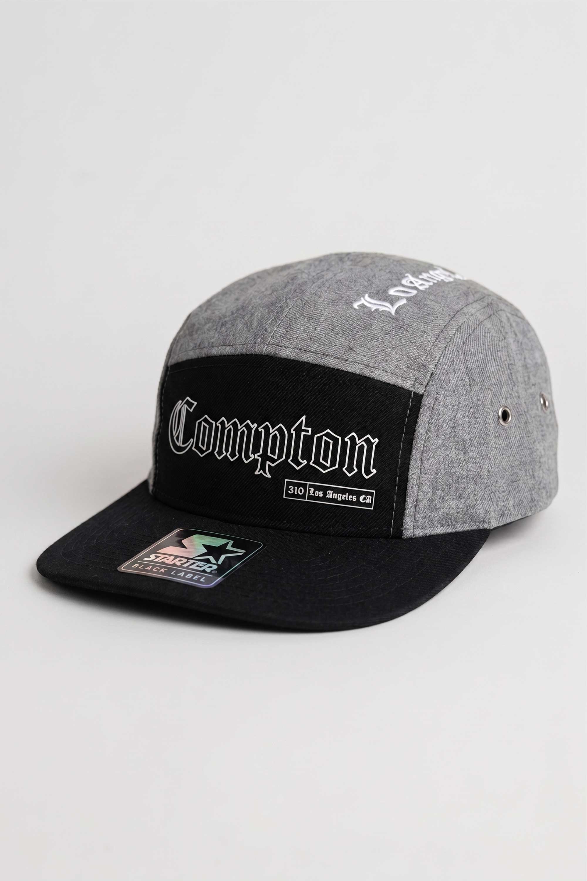 Boné Five Panel Collab Starter X Compton Los Angeles Cinza