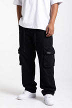 Calça Cargo Compton Bolso Sacola Preta