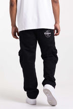 Calça Cargo Compton Bolso Sacola Preta