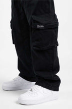 Calça Cargo Compton Bolso Sacola Preta