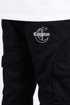 Calça Cargo Compton Bolso Sacola Preta