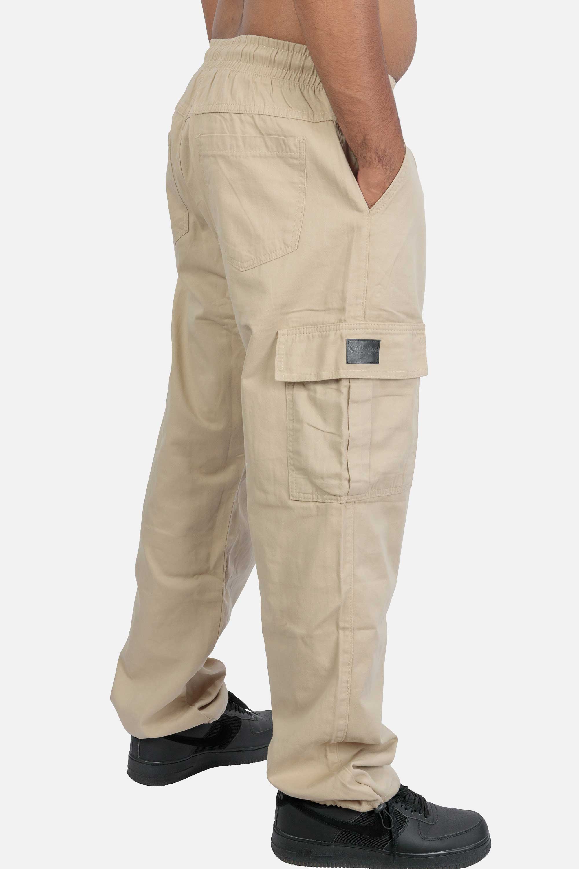 Calça Cargo Compton Balão Sarja Caqui