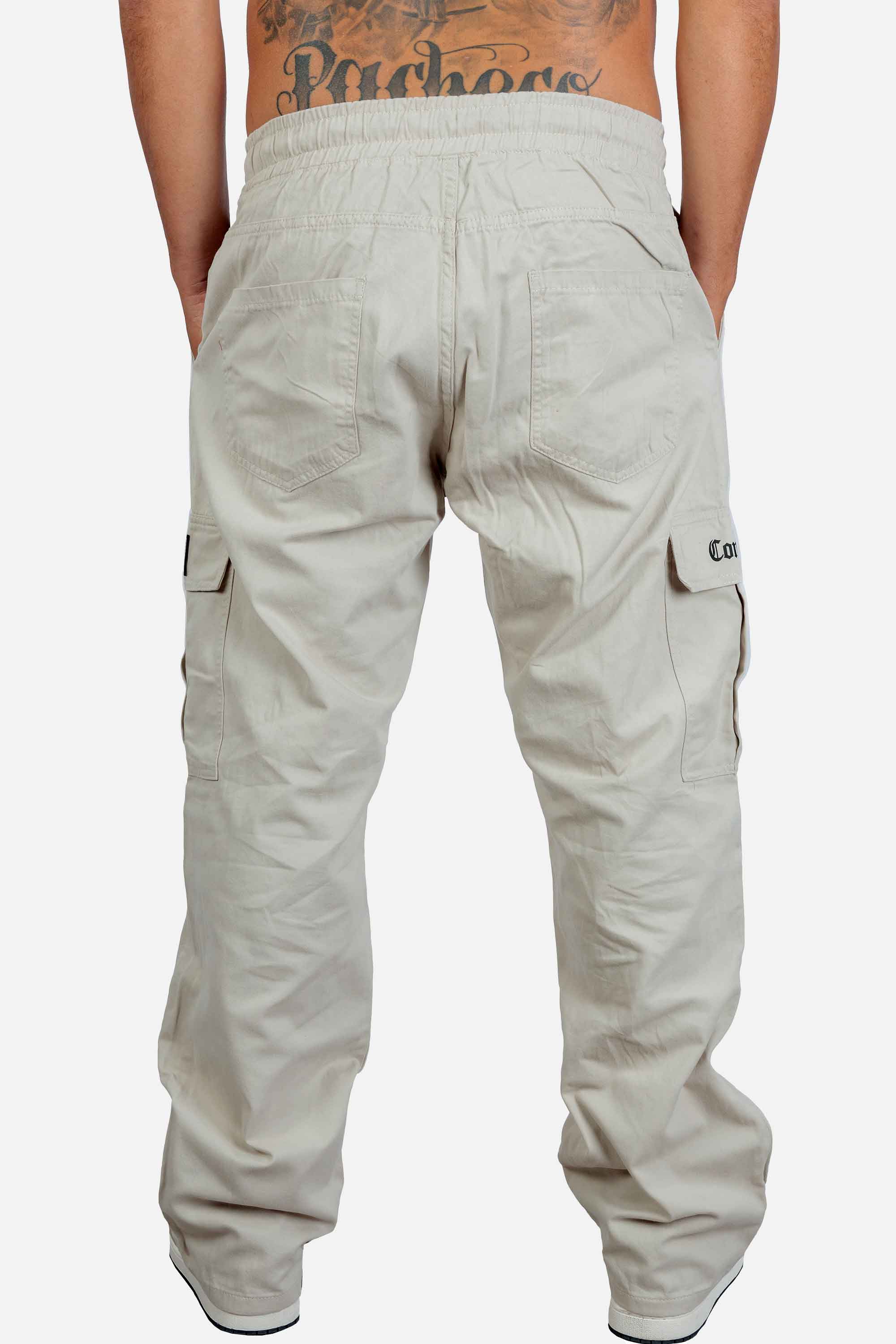 Calça Cargo Compton Sarja Balão Bege