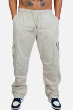 Calça Cargo Compton Sarja Balão Bege