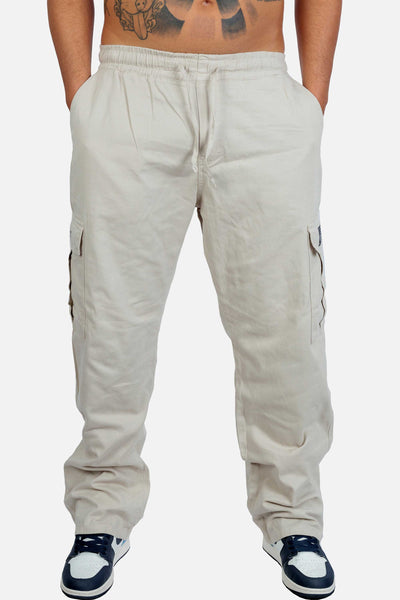 Calça Cargo Compton Sarja Balão Bege