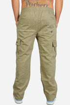 Calça Cargo Compton Sarja Pesada Reta Caqui