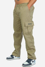 Calça Cargo Compton Sarja Pesada Reta Caqui