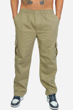 Calça Cargo Compton Sarja Pesada Reta Caqui