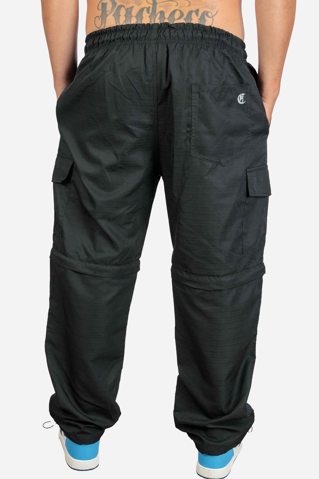 Calça Cargo Compton Vira Bermuda Preta