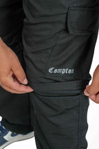 Calça Cargo Compton Vira Bermuda Preta