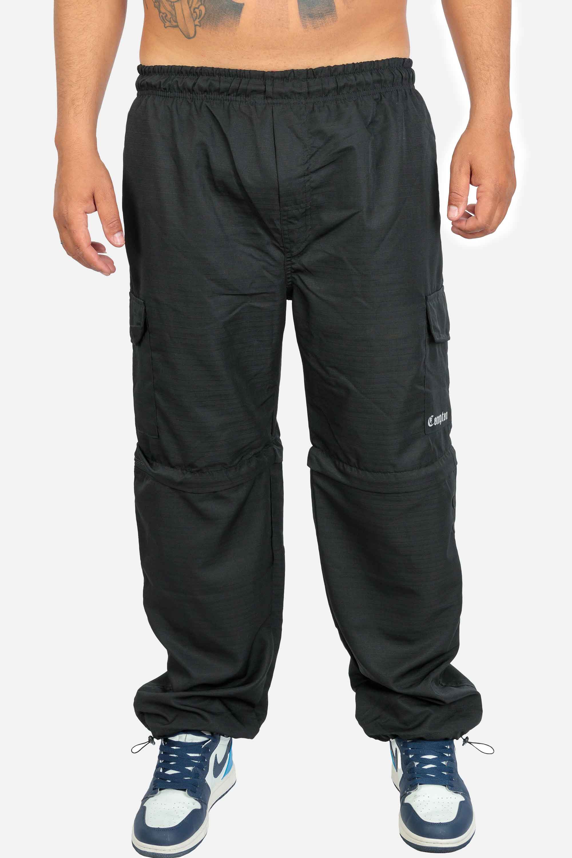 Calça Cargo Compton Vira Bermuda Preta