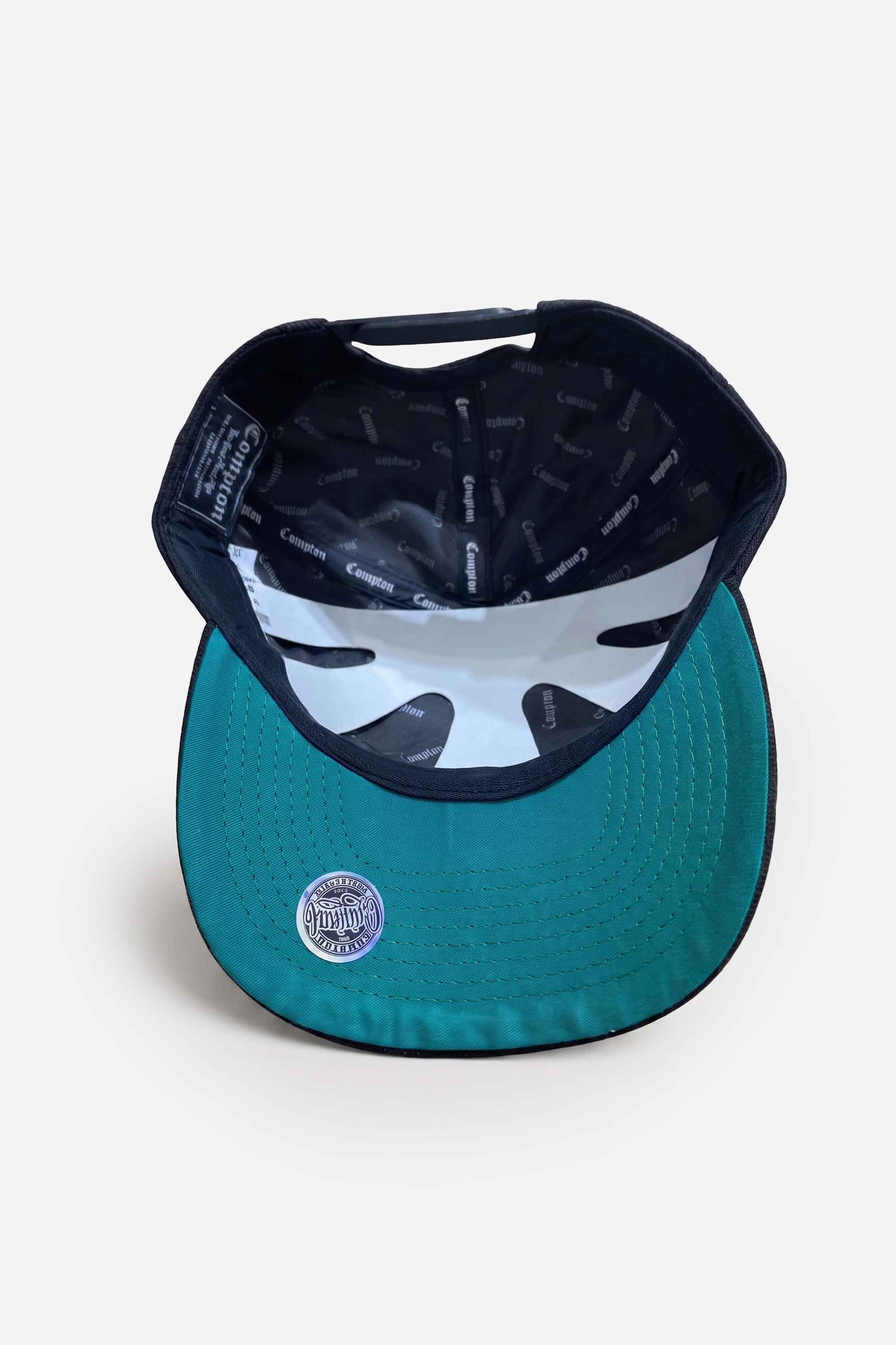 Boné Compton Aba Curva Snapback Cali Preto