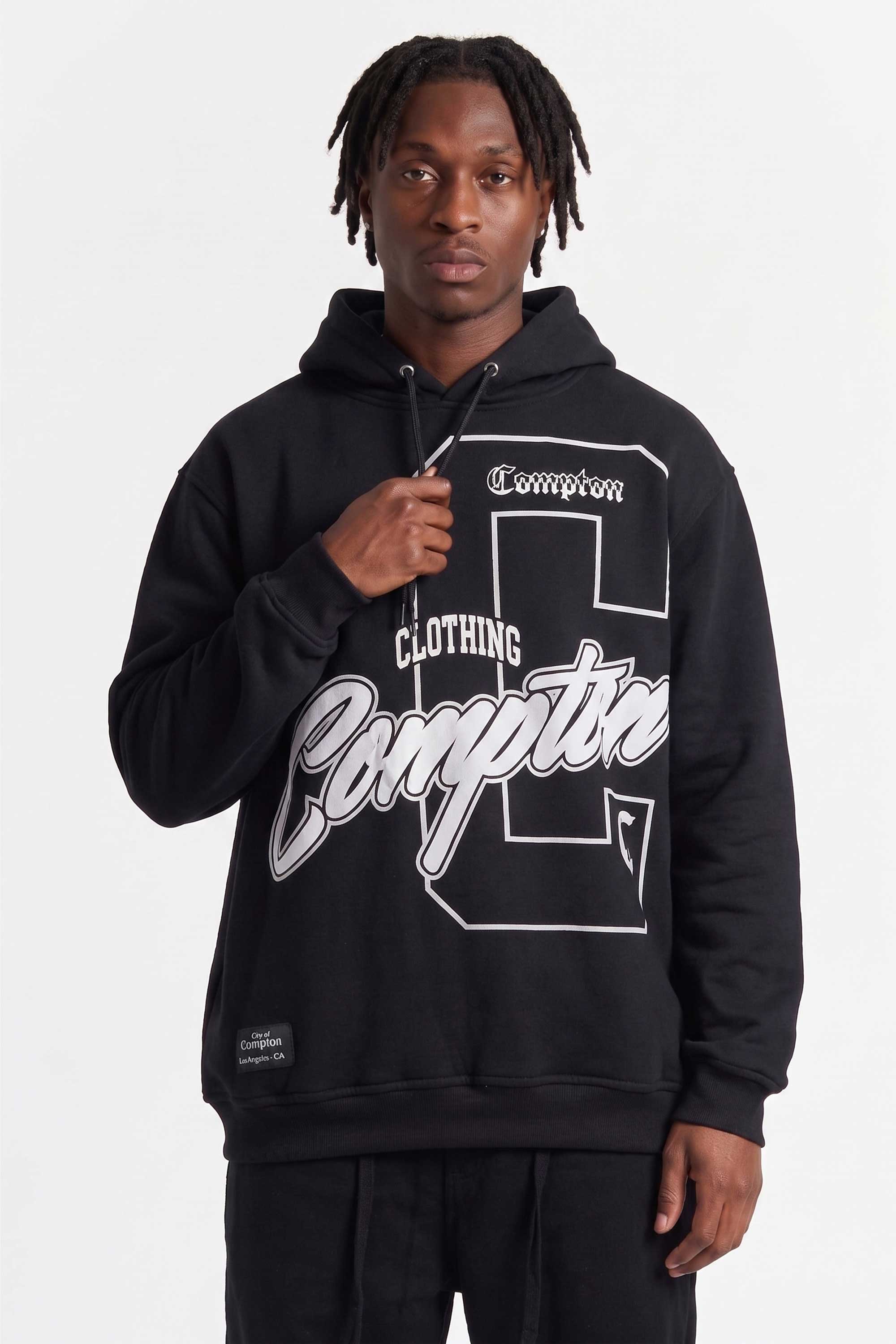 Moletom Compton Canguru Hood Certified Preto
