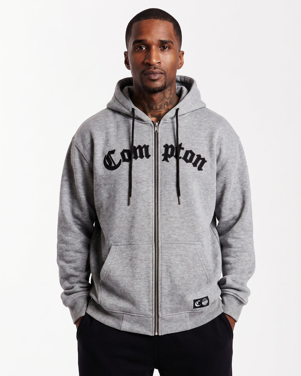 Moletom Compton Canguru Layers Cinza
