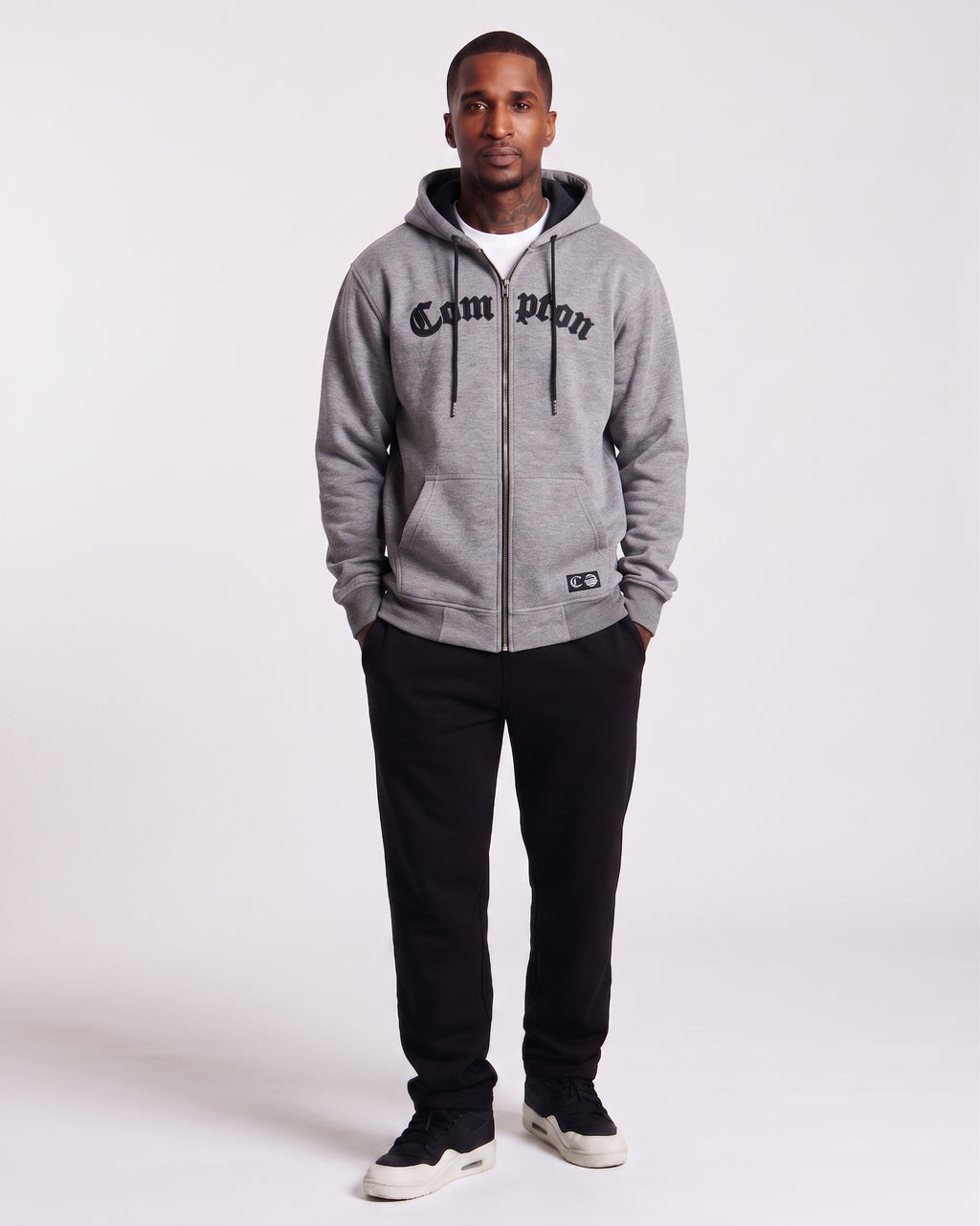 Moletom Compton Canguru Layers Cinza