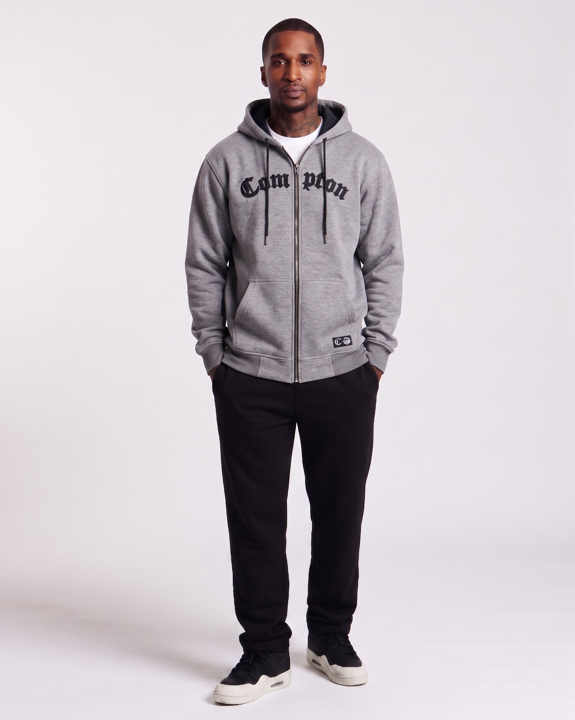 Moletom Compton Canguru Layers Cinza