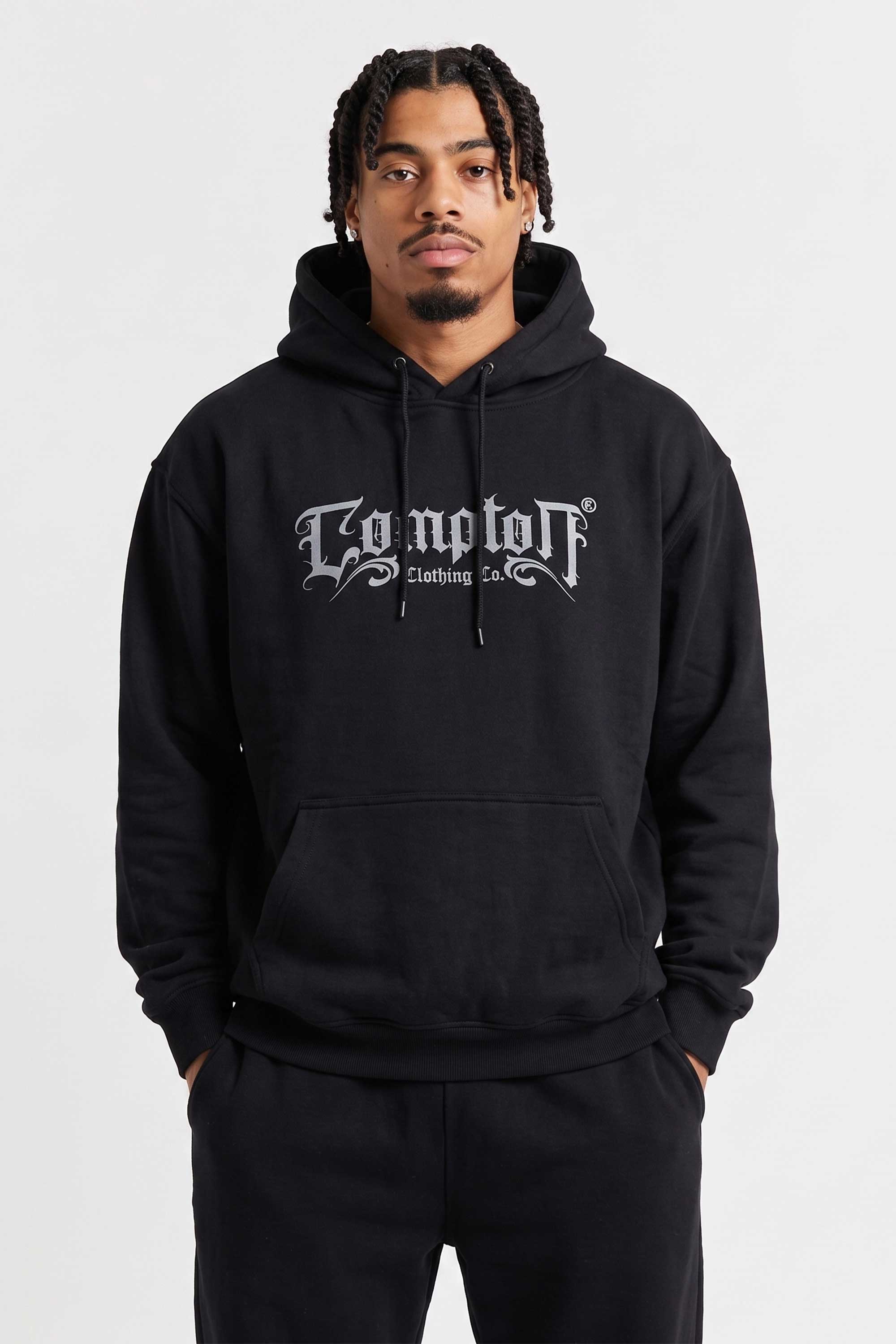 Moletom Compton Canguru Medieval Preto